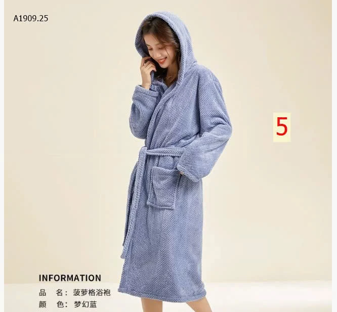 ÁO CHOÀNG TẮM LÔNG CỪU SAN HÔ - sỉ 195k