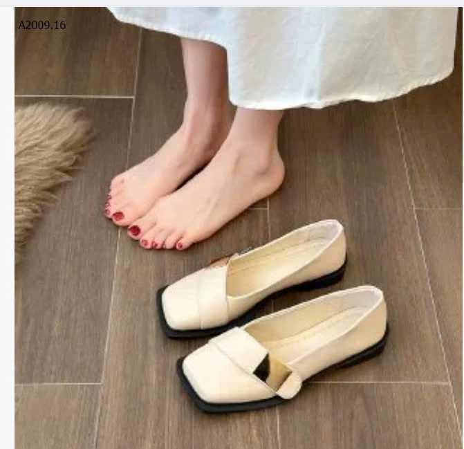 GIÀY BÚP BÊ MŨI VUÔNG PHỐI QUAI- sỉ 153k