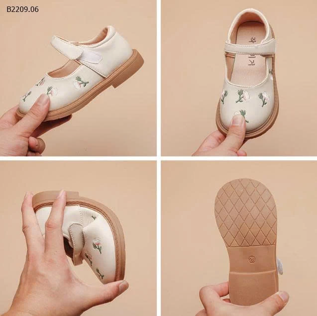 Giày da công chúa  họa tiết hoa mùa thu cho bé gái - sỉ giá  size 21-25 giá 127k size 26-30 giá 132k size 31-36 giá 139k