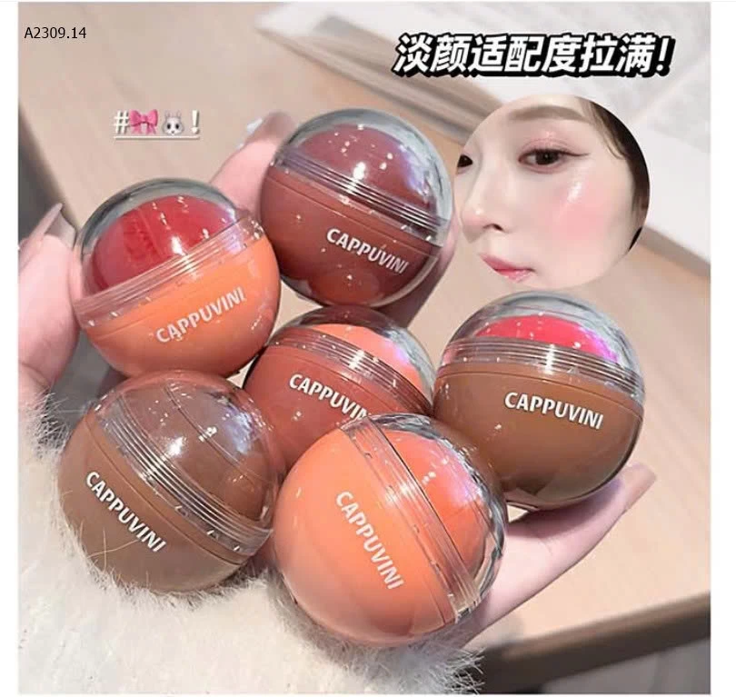 PHẤN MÁ HỒNG CAPPUVINI DẠNG THỎ - sỉ 55k/set 2c chọn màu