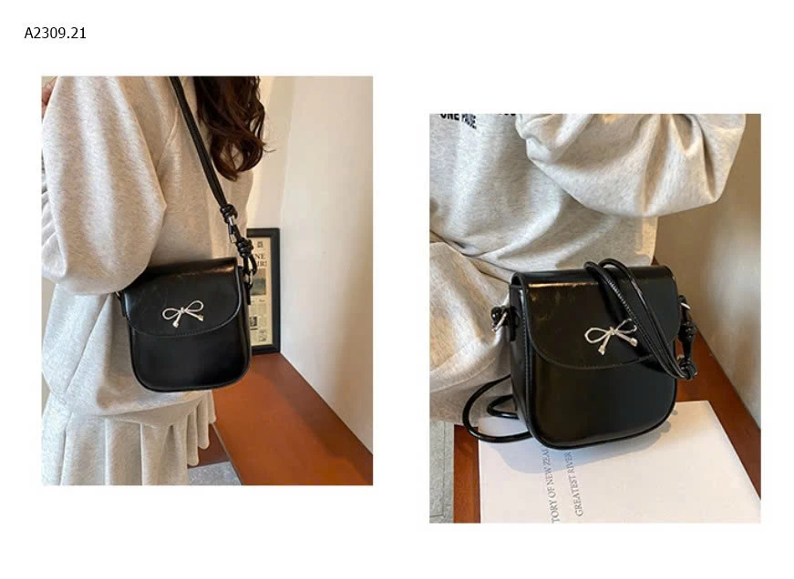 TÚI ĐEO CHÉO ĐÍNH NƠ KIM LOẠI - sỉ 150k