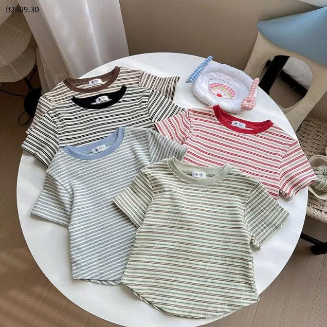 Áo thun họa tiết sọc retro cotton  cho bé 0- sỉ 85k 