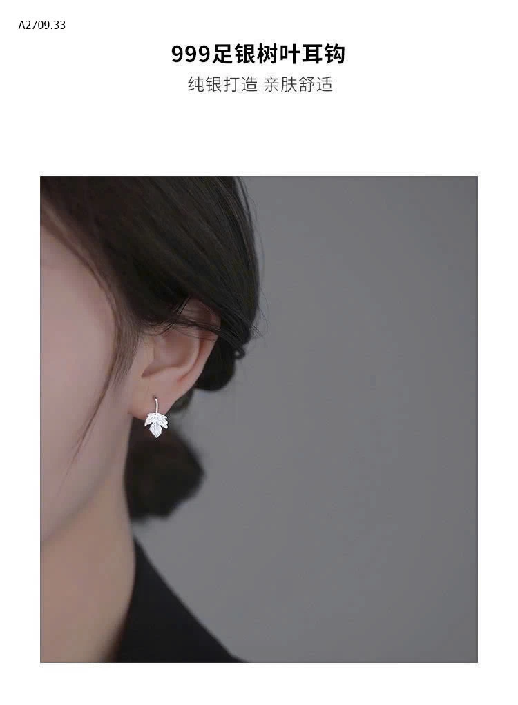 Hoa tai bạc 999 #LNIEER chính hãng - sỉ 120k