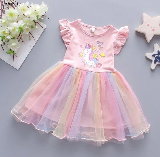VÁY THUN CHÂN VOAN SẮC MÀU-Giá sỉ 97k