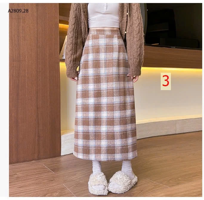 Chân váy dạ kẻ caro dáng A 2025  - sỉ 115k