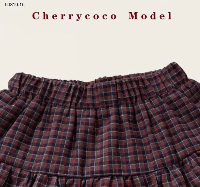 Bộ đồ phong cách đại học nhà CHERRYCOCO dệt kim cho bé -sỉ 345k