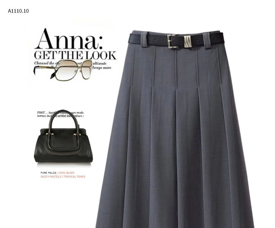 CHÂN VÁY XẾP LY CÔNG SỞ HÃNG ANNA  - sỉ 170k