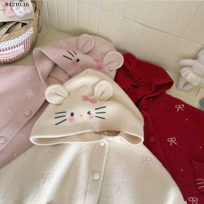 Áo khoác len cape dáng rộng cực xinh cho bé gái   - sỉ 208k