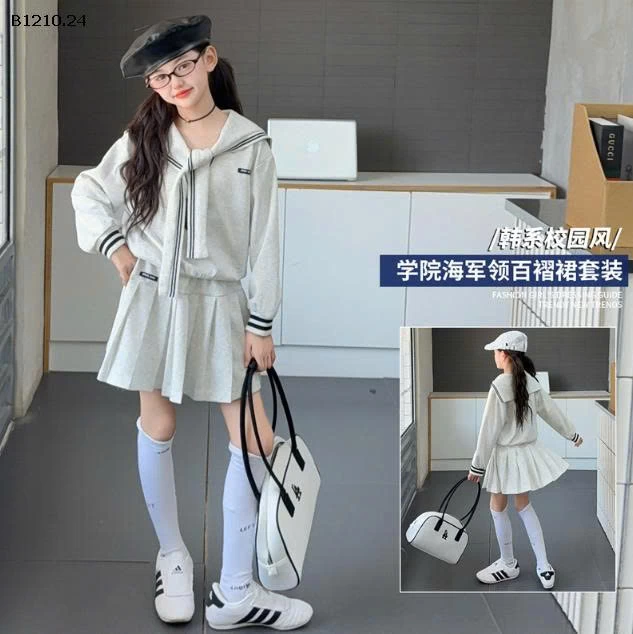 SET ÁO THỦY THỦ MIX CHÂN VÁY XẾP LY BG- sỉ 296k