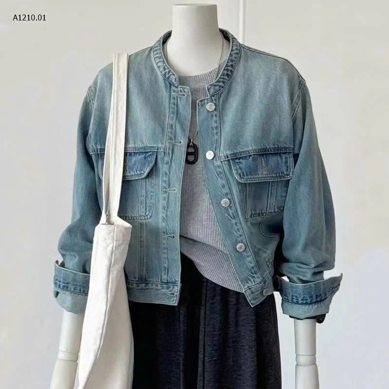 ÁO KHOÁC BÒ CỔ TRÒN DÁNG HÀN  - Giá sỉ 185k