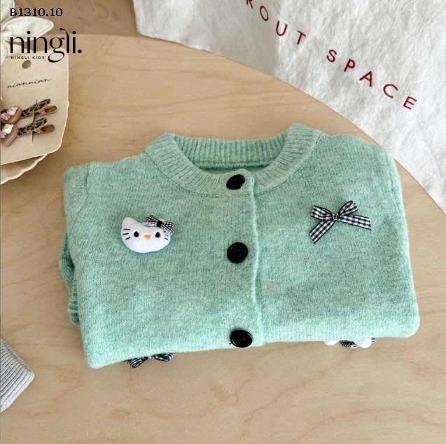 Set áo cardigan kitty hàn quốc-Giá sỉ set 245k , áo 165k, quần 115k