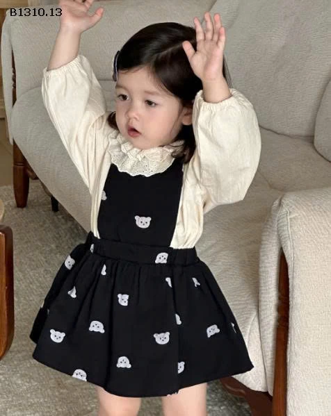 SET  Áo babydoll +quần yếm denim cho bé-Giá sỉ 275k