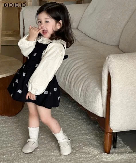 SET  Áo babydoll +quần yếm denim cho bé-Giá sỉ 275k