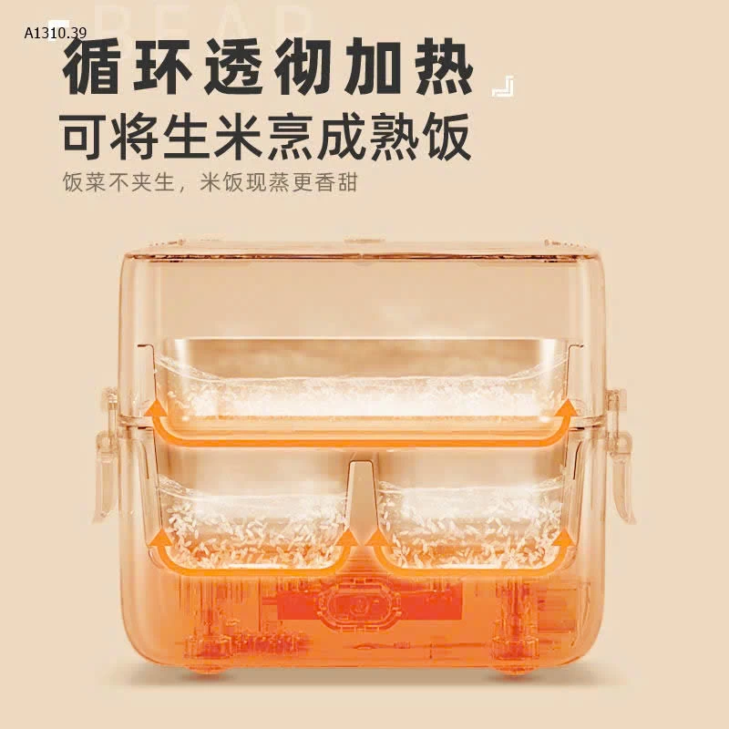 Hộp Cơm Điện Bear 2 Tầng – 1.2L Inox 304 - sỉ 405k