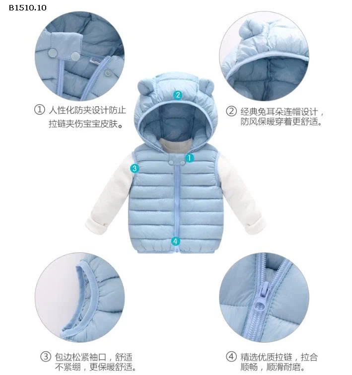 ÁO GILE PHAO TAI GẤU XINH XẮN -Giá sỉ 103k