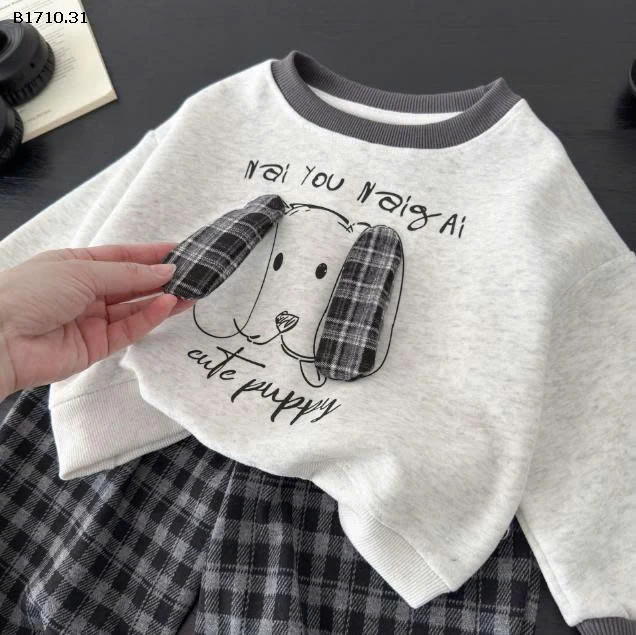 Bộ đồ nỉ trẻ em  áo chui đầu quần nỉ kẻ sọc - sỉ giá  size : 73-120 : 132k sz 130-160 : 148k