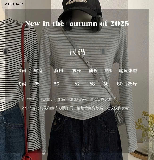 ÁO THUN KẺ DÀI TAY CHO NỮ-Giá sỉ 127k