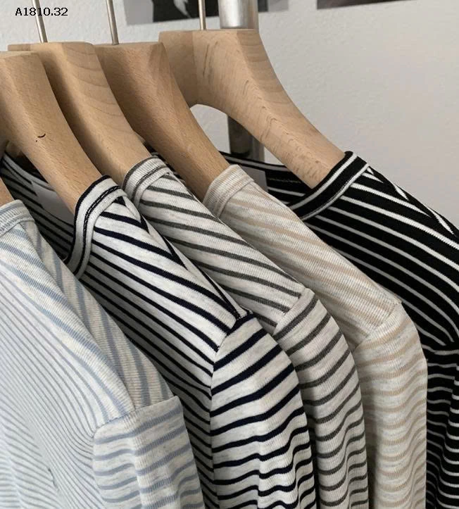 ÁO THUN KẺ DÀI TAY CHO NỮ-Giá sỉ 127k