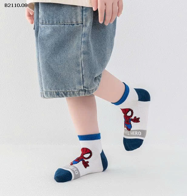 SET 5 ĐÔI TẤT SIÊU NHÂN  BÉ  - Giá sỉ 65k/set 5 đôi