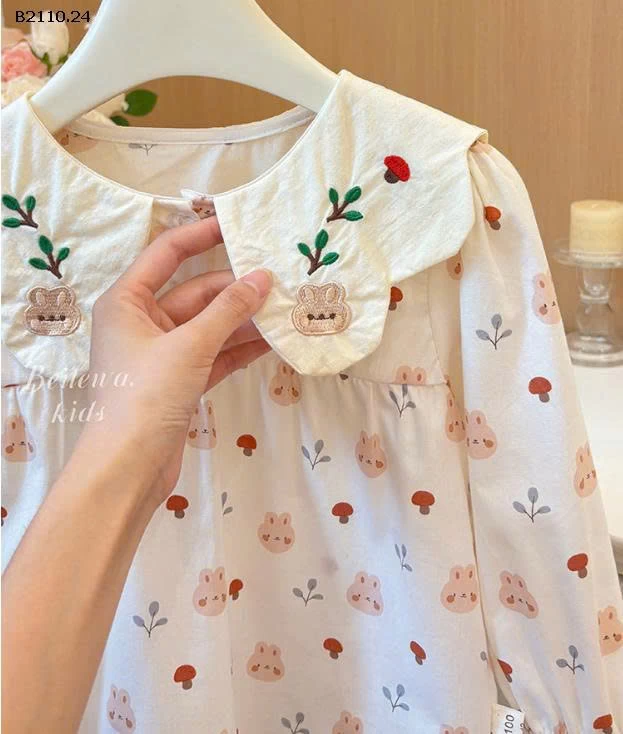 áo babydoll cổ sen thỏ bg  - sỉ 92k