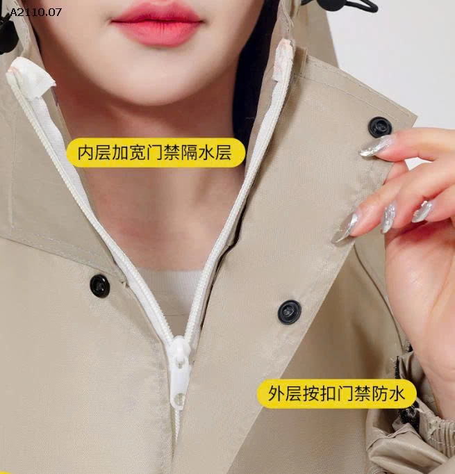 Áo mưa măng tô dáng rộng vải lụa oxford cao cấp nội địa Trung -Giá sỉ 129k