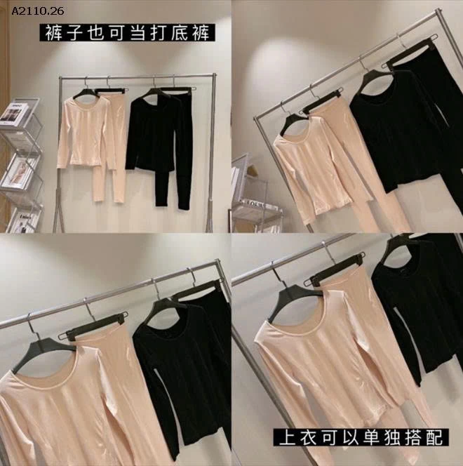 BỘ GIỮ NHIỆT NỮ TÚI GIẤY QUẢNG CHÂU SIÊU CO GIÃ-Giá sỉ 53k/bộ sỉ từ 2 bộ