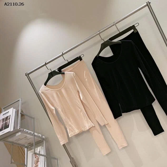 BỘ GIỮ NHIỆT NỮ TÚI GIẤY QUẢNG CHÂU SIÊU CO GIÃ-Giá sỉ 53k/bộ sỉ từ 2 bộ