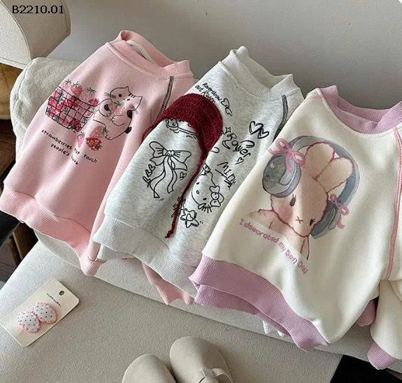 ÁO NỈ HOẠT HÌNH BG - Giá sỉ sz 90-150: 158k  sz 160: 167k