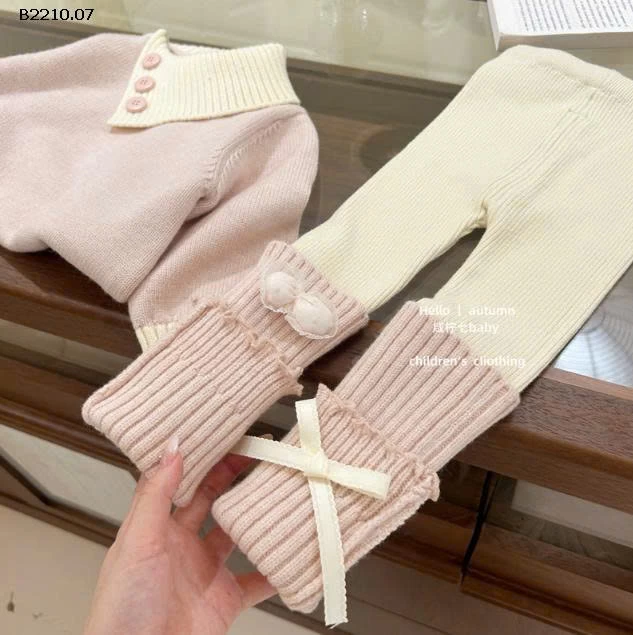 SÉT LEN HỒNG CỔ LỆCH MIX LEGGING - Giá sỉ áo 192k  quần 133k