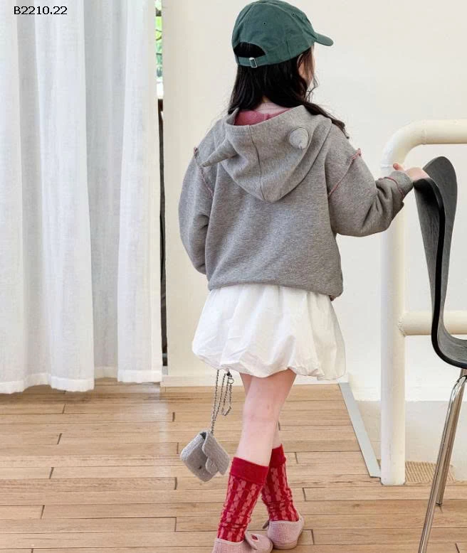 SET ÁO KHOÁC TAI NHỌN + ÁO THUN HỒNG + QUẦN BÍ TRẮNG -Giá sỉ áo khoác: 275k  áo thun: 95k  quần bí: 130k