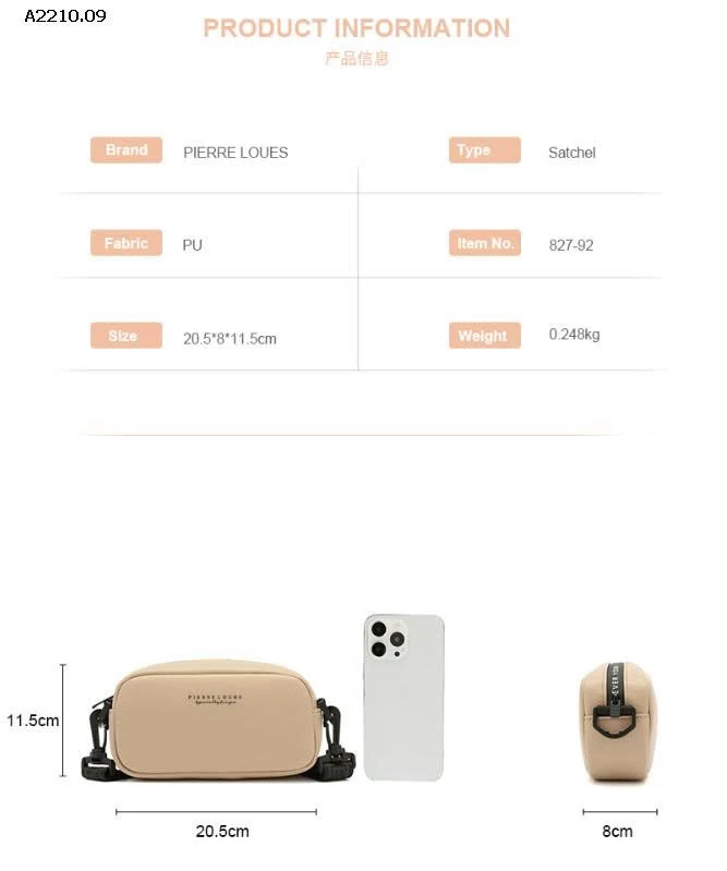 TÚI HÃNG PIERRELOUES-Giá sỉ 97k