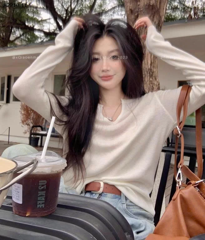 ÁO LEN MỎNG CỔ V- sỉ 175k