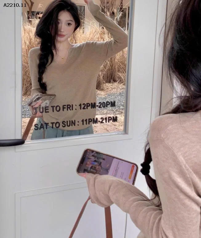 ÁO LEN MỎNG CỔ V- sỉ 175k