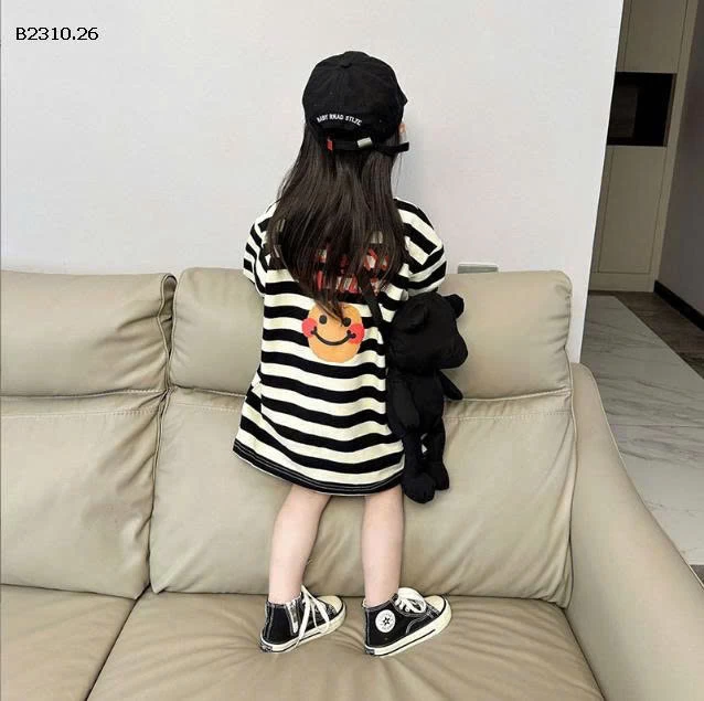 VÁY NỈ KẺ MẶT CƯỜI CHO BÉ GÁI-Giá sỉ 129k