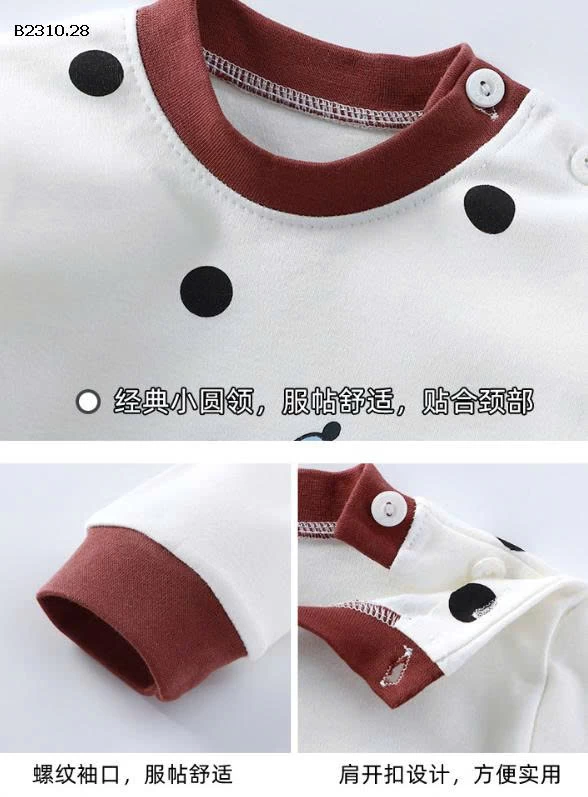 BỘ THU ĐÔNG hoạt tiết hoạt hình CHO BÉ -Giá sỉ 75k