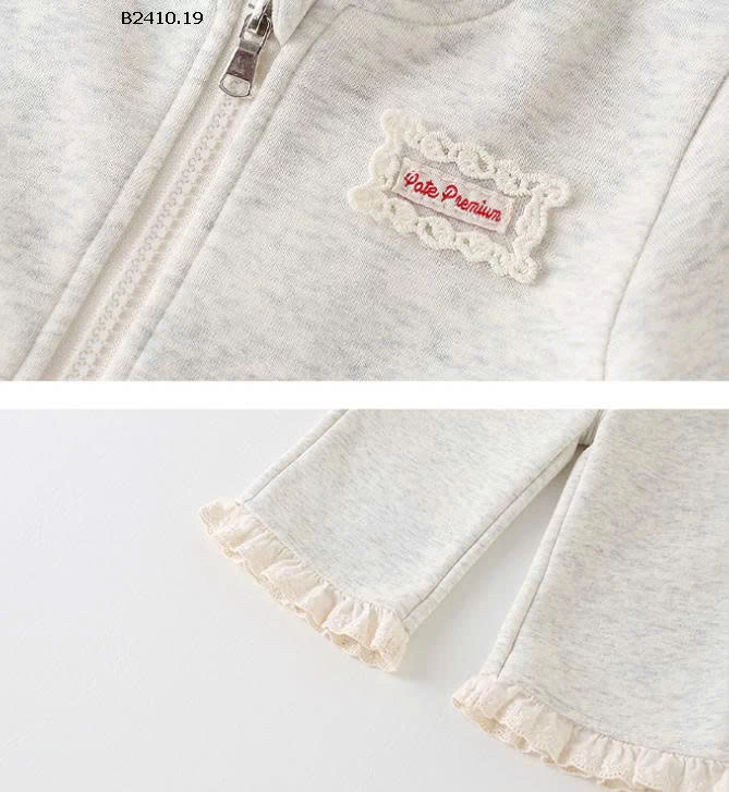 Bộ đồ thu đông  áo khoác có mũ trùm đầu loại A cho bé-sỉ 315k