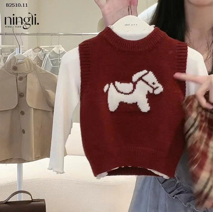 SET GILE LEN ĐỎ 3 CHI TIẾT NINGLI -Giá sỉ 204k/set