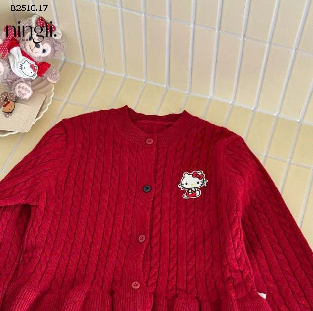 ÁO LEN ĐỎ KITTY -Giá sỉ 168k
