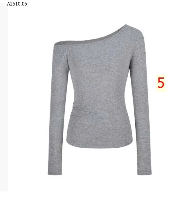 Aó thun mùa thu lệch vai  - sỉ 99k