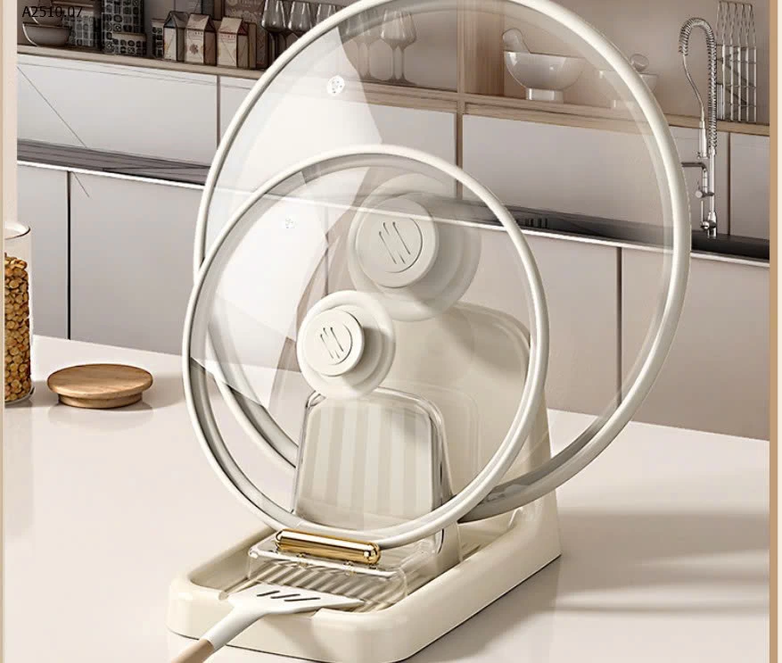Giá đỡ nắp vung xoong nồi, thìa đũa muỗng chống trượt tiện lợi- sỉ 56k/set 2c chọn màu