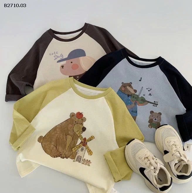 Áo thun dài tay trẻ em Hàn Quốc mùa thu 2025  nhà Huzhou Zhili - sỉ 119k