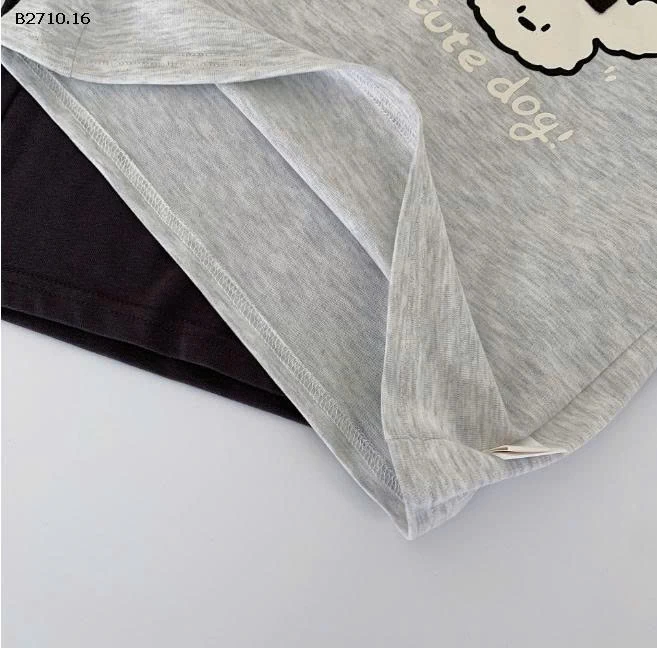 Áo thun in chú chó cute nhà Huzhou Zhili - sỉ 128k