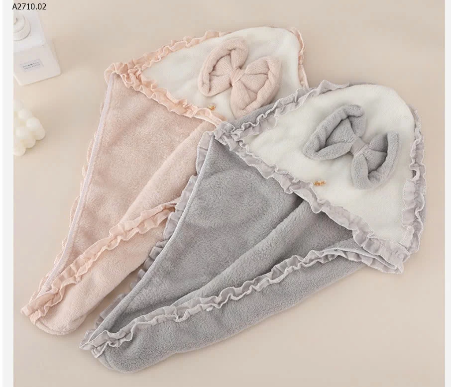 SET 2 KHĂN QUẤN KHÔ TÓC - sỉ 60k/set 2c mix màu