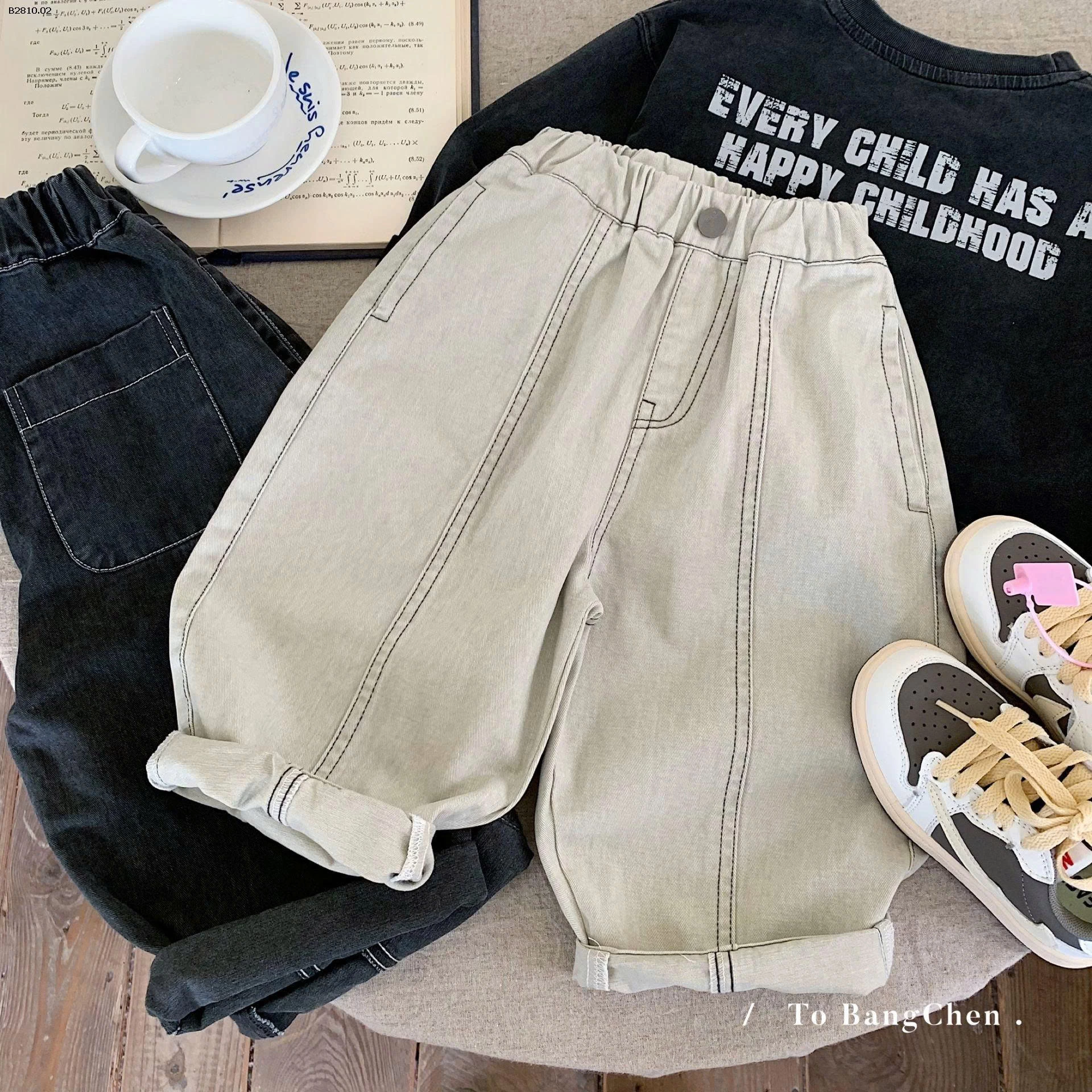 QUẦN CHỈ NỔI CẠP CHUN DÁNG RỘNG CHO BÉ TRAI -Giá sỉ 185k