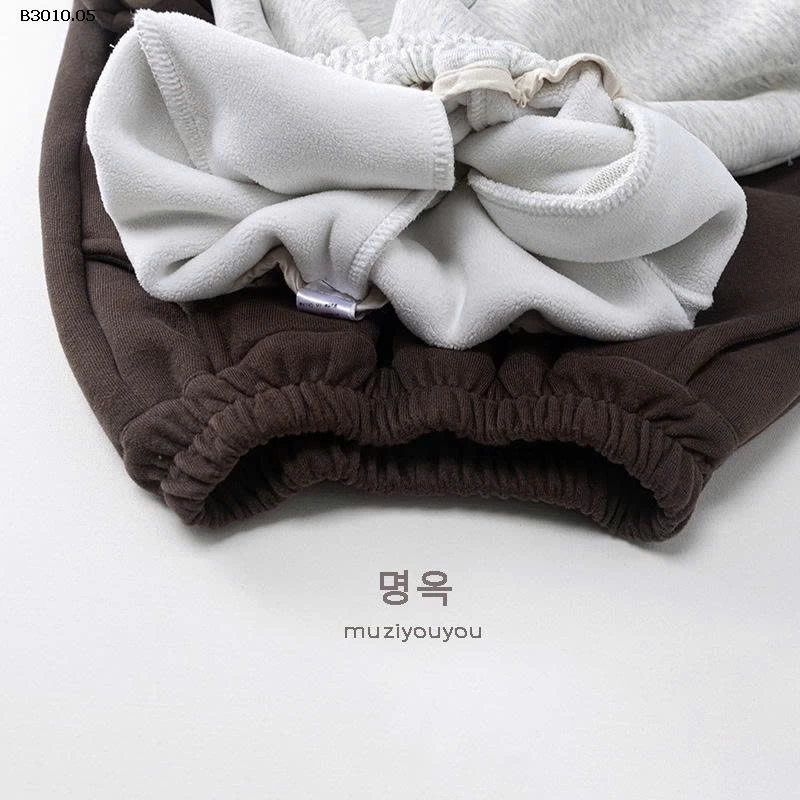 BỘ NỈ CHỮ SUNDAY BT-Giá sỉ áo: 176k  quần: 185k