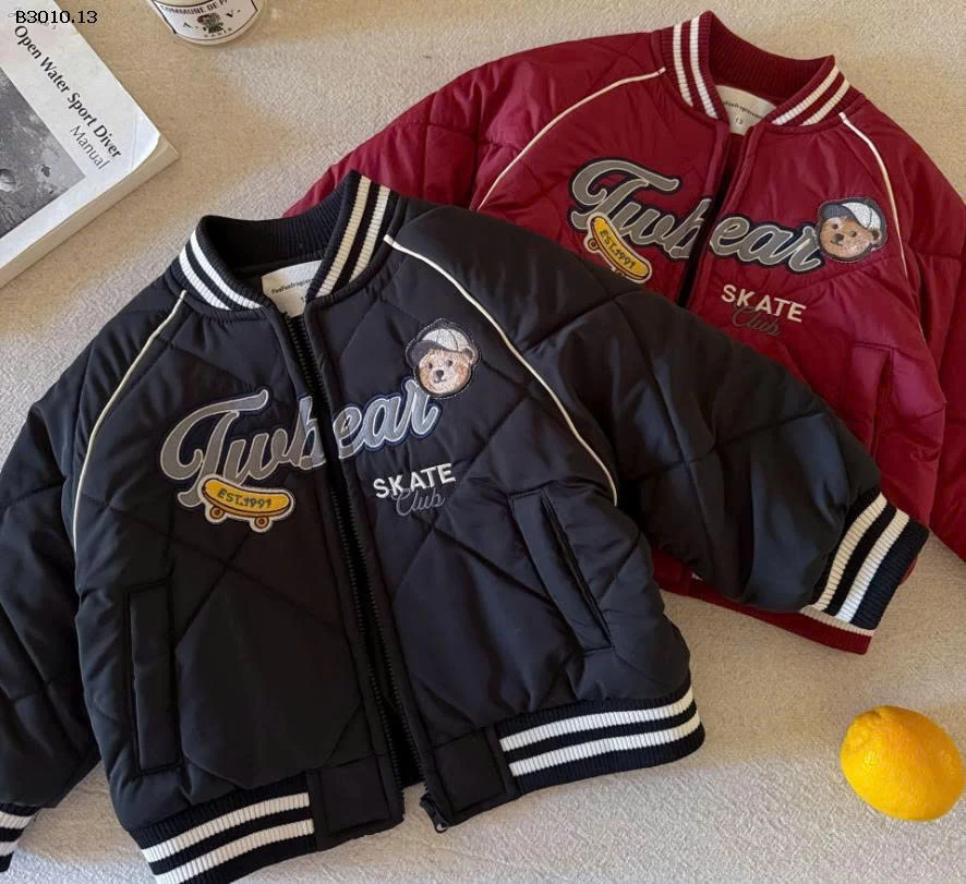 ÁO KHOÁC BOMBER GẤU PHỐI VIỀN -Giá sỉ 309k