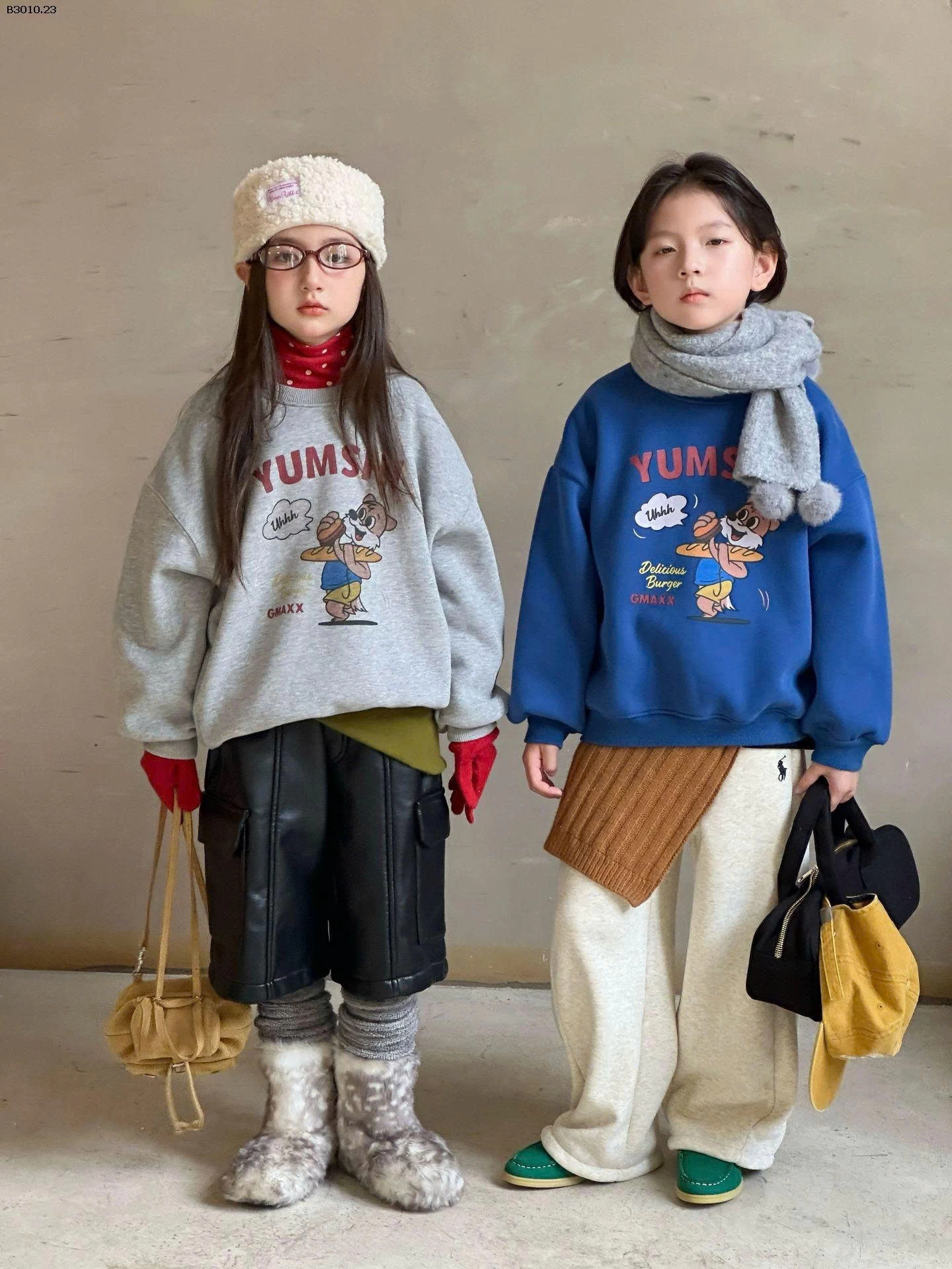 Áo nỉ cổ tròn in hình chú chó bánh mì phiên bản Hàn Quốc - sỉ giá 188k