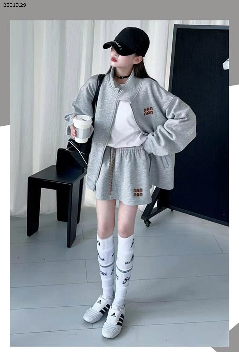 BỘ KHOÁC NỈ BÉ GÁI -Giá sỉ 285k/set