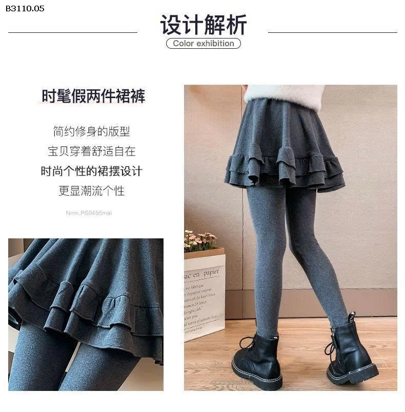 QUẦN LEGGING PHỐI VÁY QUÂY CHO BÉ -Giá sỉ 109k