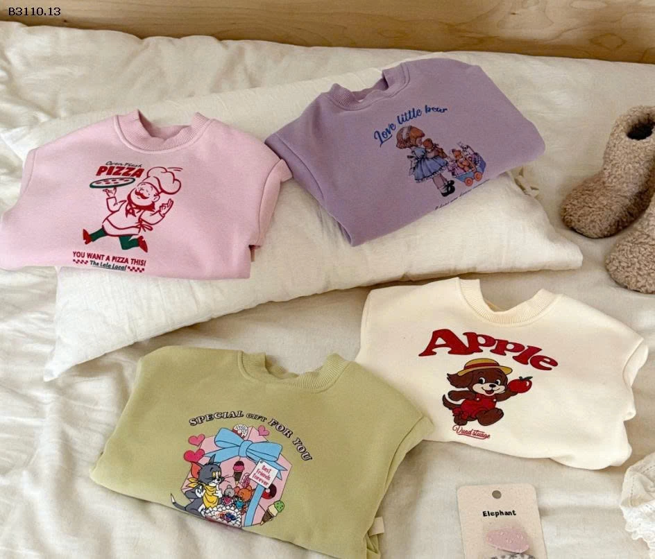 ÁO NỈ HOẠT HÌNH BG -Giá sỉ 150k